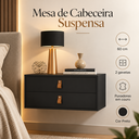 Ver imagem 4 de Kti Mesinha de Cabeceira Unic 60cm Suspenso Parede Quarto:Preto