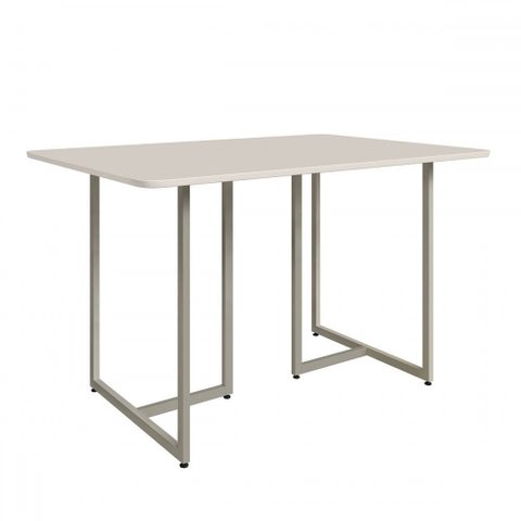 Mesa de Madeira Belle 118 Cm Champagne/off White - Art Panta