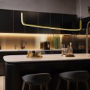 Ver imagem 2 de Luminária Pendente Led Integrado Moderno 3000k 22w Dourado