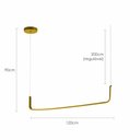 Ver mais imagens de Luminária Pendente Led Integrado Moderno 3000k 22w Dourado