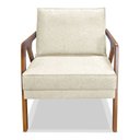 Ver imagem 5 de Kit 02 Poltronas Decorativa Laura Linho Base Madeira - SSX Multicoisas Bege Claro