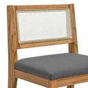 Ver imagem 2 de Banqueta Alta Brunella 99cm com Encosto Telinha Estilo Palha Linho Cinza - Abmaza