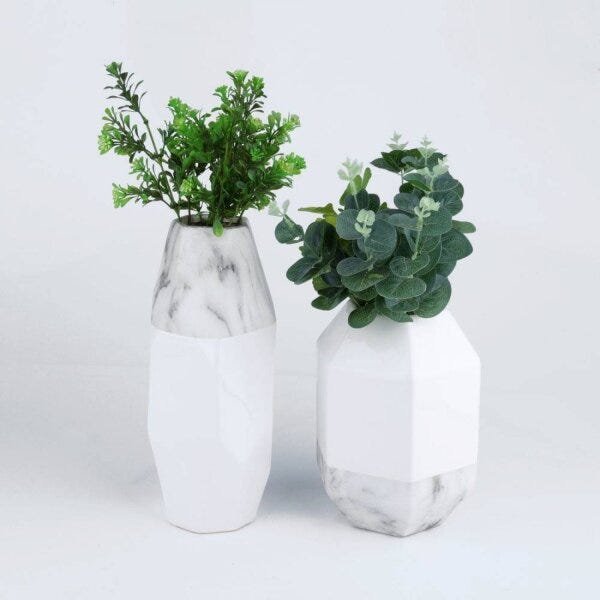 Vaso de Cerâmica Long Marble On Top 12cm x 12cm x 30,5cm Urban - 2