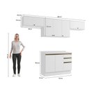 Ver imagem 4 de Armário de Cozinha Completa 100% Mdf 280cm Branco Celeste Kappesberg