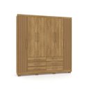 Ver imagem 4 de Guarda Roupa Casal Aster 6 Portas 6 Gavetas Nature Brisa Vila Rica