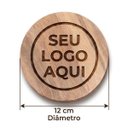 Ver imagem 5 de Kit 6 Porta Copos Bolacha Madeira Personalizada com Logo