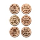Ver imagem 2 de Kit 6 Porta Copos Bolacha Madeira Personalizada com Logo