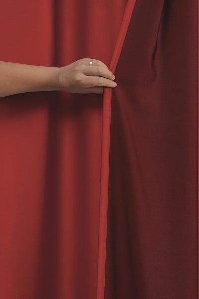 Cortina Blackout Tecido 2,20 x 1,30 para Sala Quarto Madrid - Vermelho - 3
