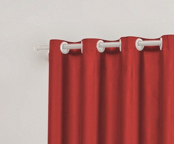 Cortina Blackout Tecido 2,20 x 1,30 para Sala Quarto Madrid - Vermelho - 2