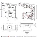 Ver imagem 4 de Armário de Cozinha Modulada Completa com Pia 251,5cm Milano Multimóveis MCR2462 Grafite