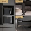 Ver imagem 6 de Armário de Cozinha Modulada Completa com Pia 251,5cm Milano Multimóveis MCR2462 Grafite