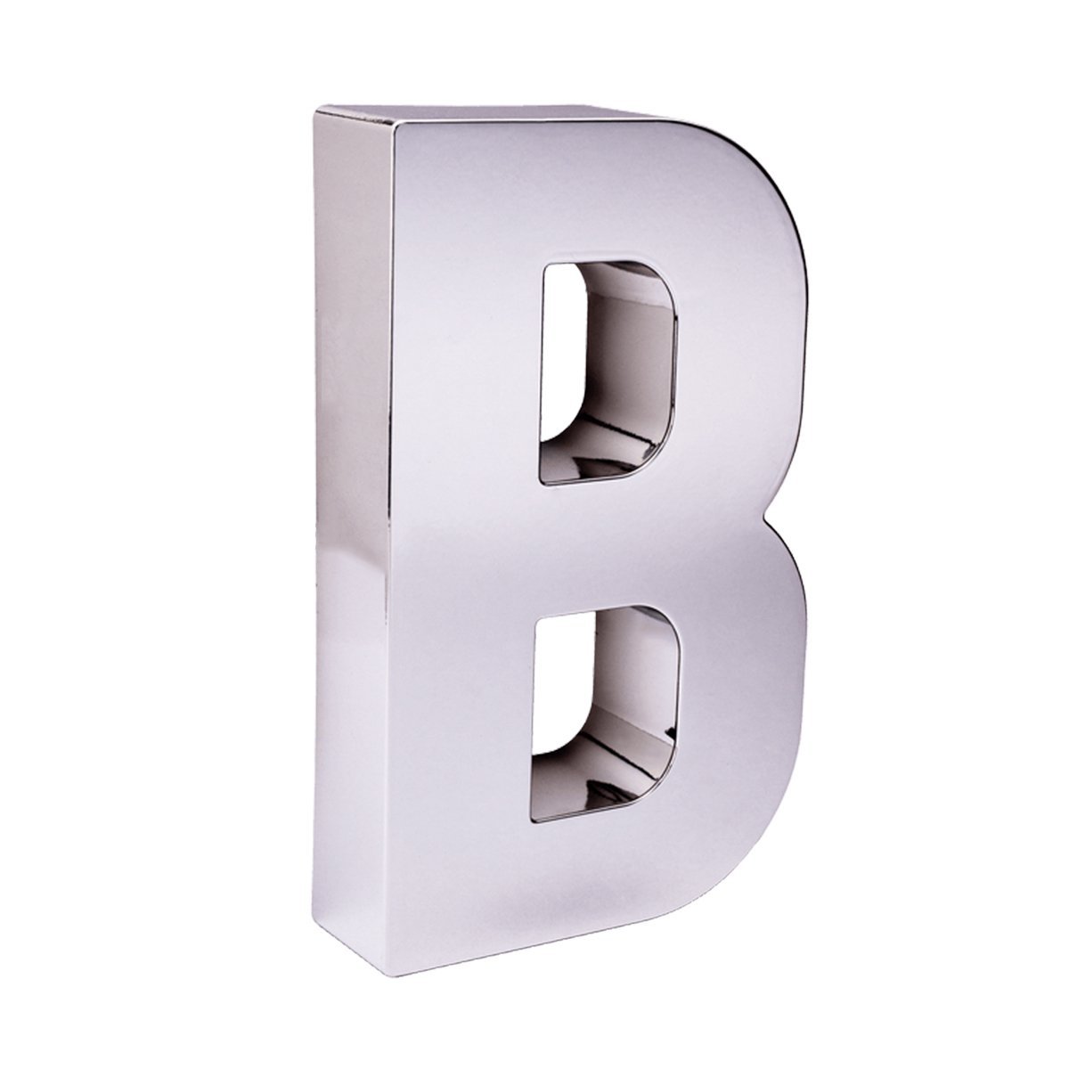 Números e Letras Residenciais / Comerciais Cromado 3D 19cm:B