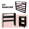 Armários Preto Para Esmalte Bonito Nova Decor Kit Manicure Multiuso - 1