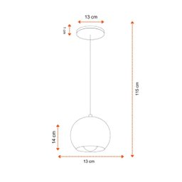 Luminária Pendente Luna Premium Cozinha Sala Quarto Alumínio:rosé - 3