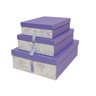 Conjunto de Caixas Organizadoras com Tecido Frontal e Pingente Lilás Provençal - 2