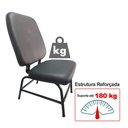 Ver imagem 6 de Cadeira Cadeirão Reforçado Estofado Maxx Reforçada Suporta até 180 Kg Courvin Cinza