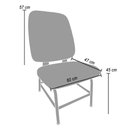Ver imagem 5 de Cadeira Cadeirão Reforçado Estofado Maxx Reforçada Suporta até 180 Kg Courvin Cinza