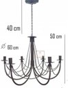 Ver imagem 2 de lustre luminária ferro de teto rústico decoração 6 lâmpadas artesanal sala de jantar casa pé direito