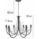 Ver imagem 2 de lustre luminária ferro de teto rústico decoração 6 lâmpadas artesanal sala de jantar casa pé direito