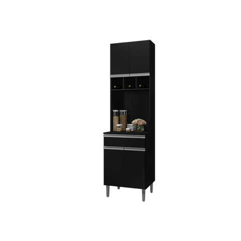 Paneleiro Torre Quente 4 Portas com Adega Andréia Ajl Móveis:branco