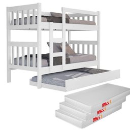 Treliche Solteiro com Cama Auxiliar 100% Mdf Incluso Proteçãoescada e 3 Colchões D20 - 2