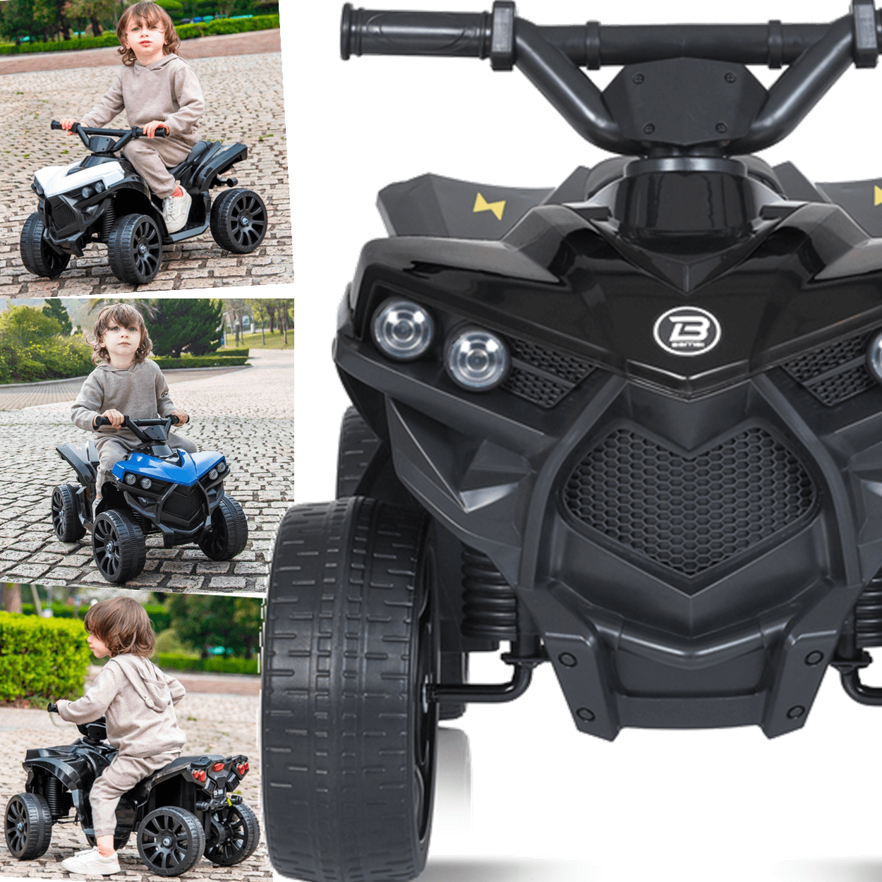 Quadriciclo Eletrico Shiny Toys Mini Atv Bambi Racer 6v Preto - 4