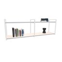 Ver imagem 2 de Nicho Industrial 2 Prateleiras Copacabana Ferro Branco Tampo Branco 120cm