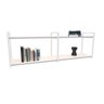 Nicho Industrial 2 Prateleiras Copacabana Ferro Branco Tampo Branco 120cm - 2