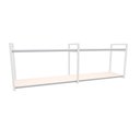 Ver imagem 1 de Nicho Industrial 2 Prateleiras Copacabana Ferro Branco Tampo Branco 120cm