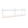 Nicho Industrial 2 Prateleiras Copacabana Ferro Branco Tampo Branco 120cm - 1
