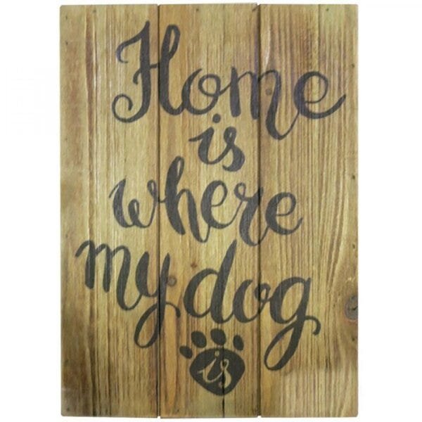 Placa de Madeira Rustic Wood My Dog 25cmx35cm Urban - 1