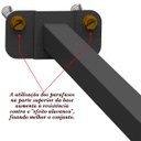 Ver imagem 4 de Suporte Refletor Base Reta Braço 100 Cm Preto