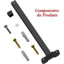 Ver imagem 3 de Suporte Refletor Base Reta Braço 100 Cm Preto