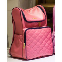 Mochila Bolsa Maternidade Impermeável Enxoval Bebê Original Mithi Rosa Escuro - 3