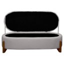 Ver imagem 2 de Puff Baú Organizador de Sapatos Thor para Cama King Size Bouclé:cinza Claro