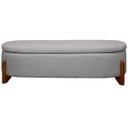 Ver imagem 1 de Puff Baú Organizador de Sapatos Thor para Cama King Size Bouclé:cinza Claro