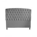 Ver imagem 2 de Kit de Quarto Cabeceira de Cama Box e Calçadeira Baú Dubai King 195 Cm Suede Prata do Lar Móveis