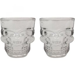 Conjunto de Copos Skull Transparente 2 Peças Urban - 1