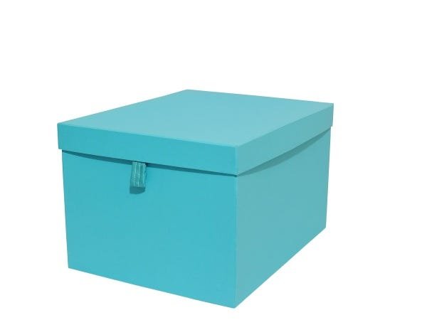 Caixa Organizadora Grande com puxador Clean Luxo -Azul Tifan - 2
