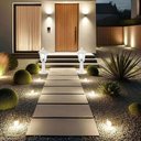 Ver imagem 6 de 12 Balizadores Clássicos Brancos Luminárias Chão Jardim Lente Transparente Grego Dital