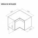 Ver imagem 4 de Conjunto 2 Cestos Giratórios Redondos Três Quartos para Módulo de Canto Masutti Copat em Aço