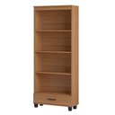 Ver imagem 3 de Estante para Livros 1 Gaveta Estilo Industrial C57 em Mdf Freijó Dalla Costa