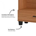 Ver imagem 2 de Estante para Livros 1 Gaveta Estilo Industrial C57 em Mdf Freijó Dalla Costa