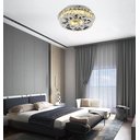 Ver imagem 2 de Plafon de Cristal Transparente 28cm 16w 6000k Bivolt Inox Cromado