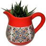 Vaso Decorativo de Cerâmica Jar Floral Vintage 15cm x 11cm x 12,3cm Urban - 1
