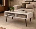 Ver imagem 1 de Mesa de Centro Retrô 2 Nichos Branco