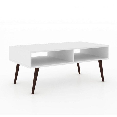 Mesa de Centro Retrô 2 Nichos Rt 3064 Branco