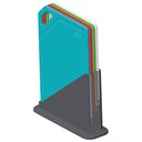 Ver imagem 1 de Conjunto de Tábuas de Corte Tramontina Mixcolor com Suporte 5 Peças Tramontina