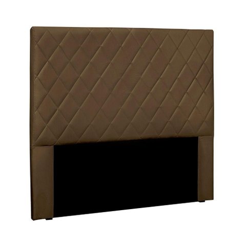 Cabeceira Estofada Tina Solteiro 90cm Fixação no Box Suede Caramelo Loja Sheep
