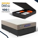 Ver imagem 2 de Cama Box Baú com Colchão Gazin de Espuma D28 Double Face Force Plus Queen 158cm